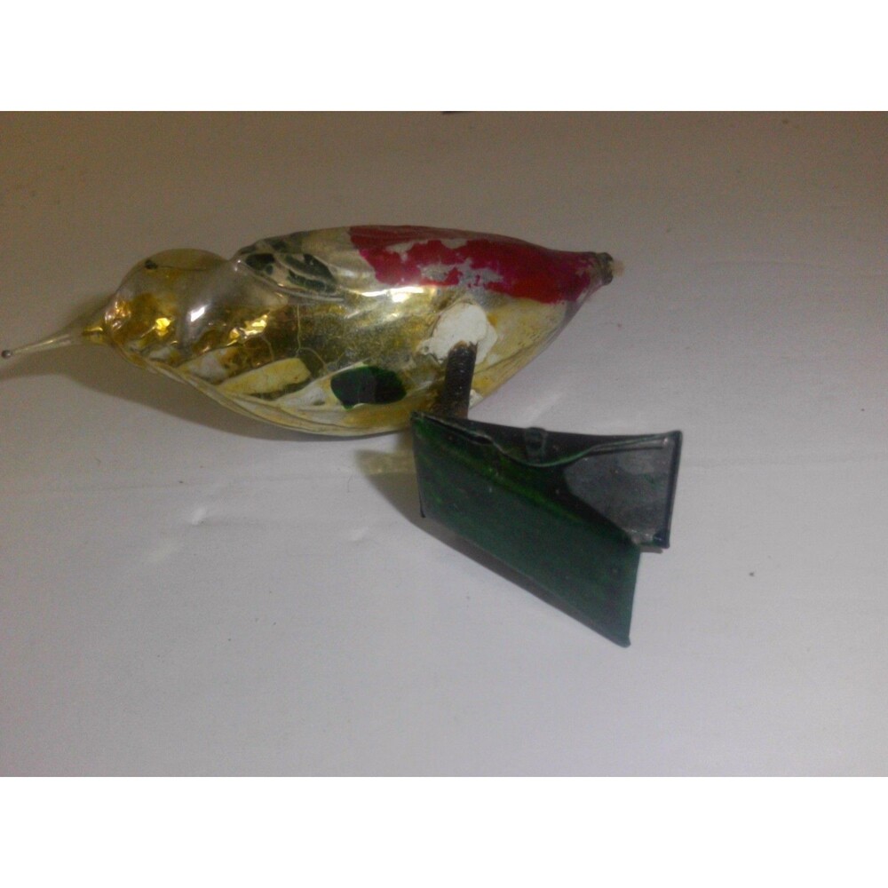 Mercury Hand Blown Glass Hummingbird Clip-On Ornament 1950's NO TAIL